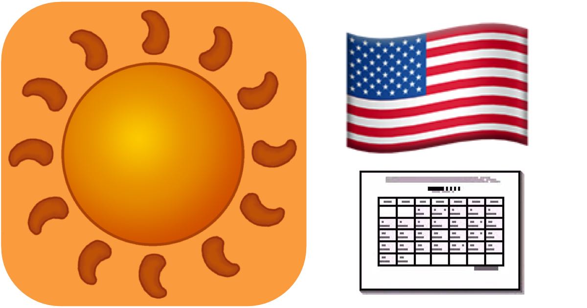 Navy Sunrise Sunset Chart